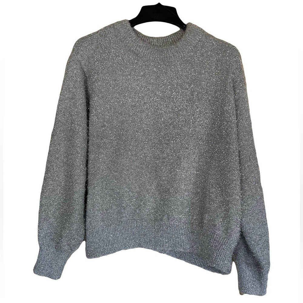 H&M Metallic Light Gray/Silver Woman’s Sweater. Size Medium.